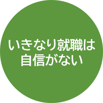 いきなり就職は自身がない