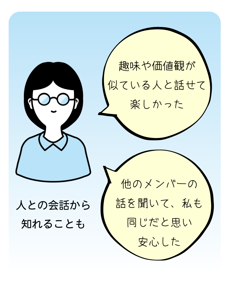 人との会話から知れることも