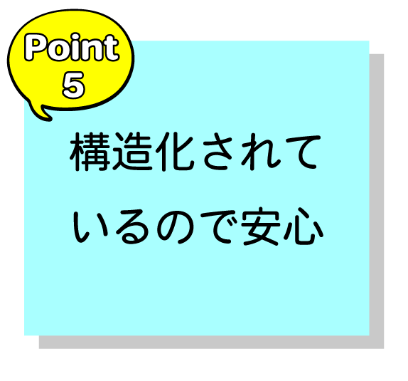 構造化されているので安心