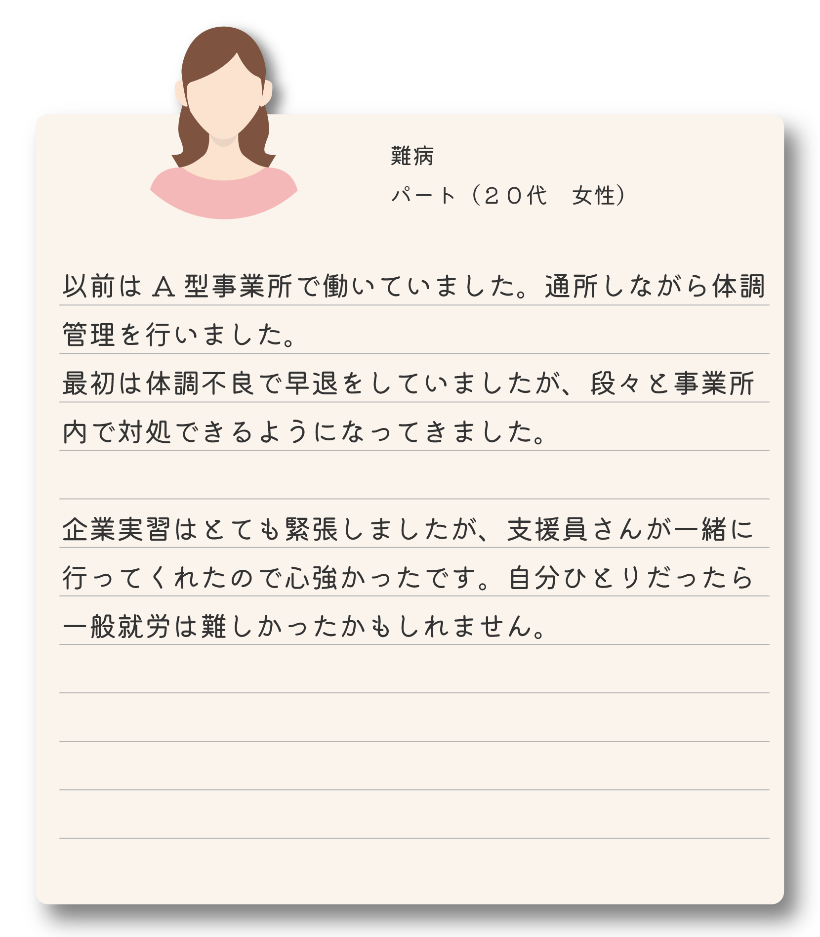 就労移行支援を利用して就職した20代女性の体験談
